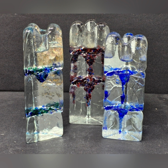 Vintage Thorn Glass Candle Holders - Picture 3 of 7